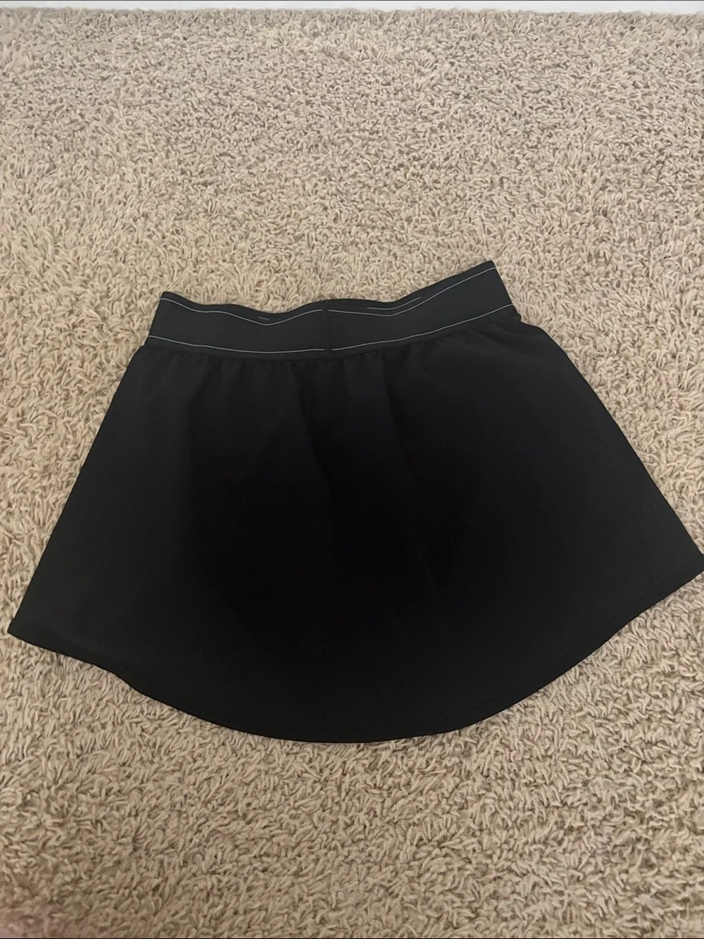 ALO Yoga Black Circle Skirt with Logo Waistband